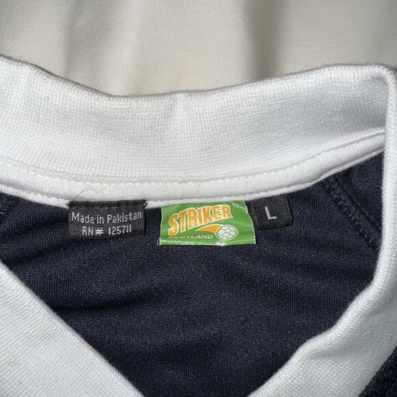 Vintage Dead Stock Scotland Soccer Jersey Striker Brand Size L New w/ Tags - Picture 4 of 8